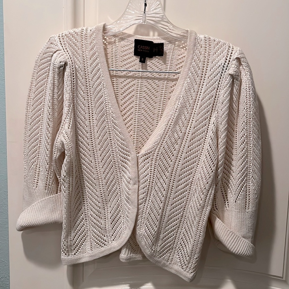 CASSIN New York Small Cream Cardigan